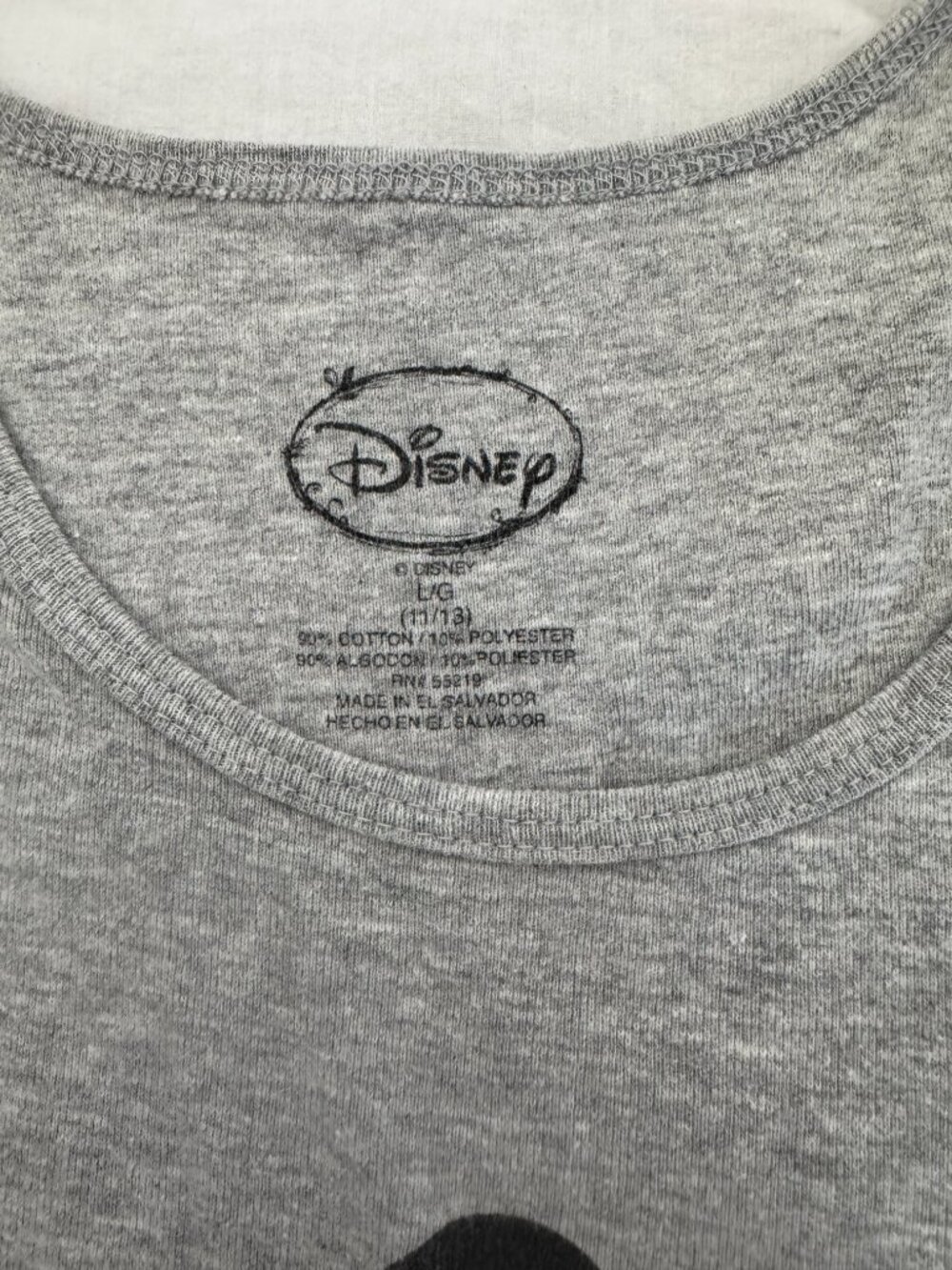 Disney Mickey Mouse Gray Tank Top Youth Large 11/13 - Picture 2 of 5